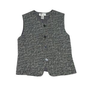 Casual Corner Black and Gray Vest